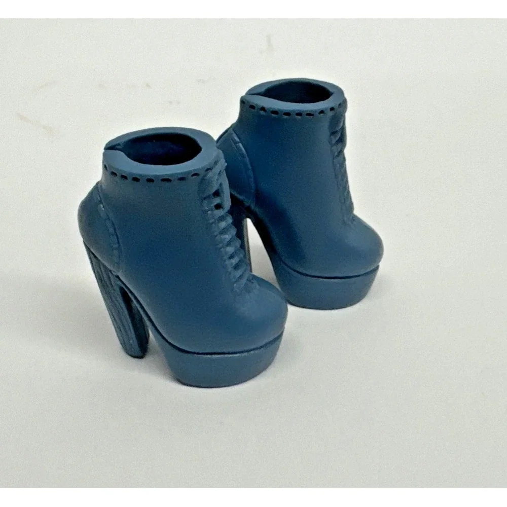 Barbie Shoes- Mattel Blue Heeled Boots Lace Up